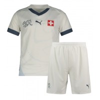 Maglia Calcio Svizzera Seconda Divisa Bambino Europei 2024 Manica Corta (+ pantaloncini)